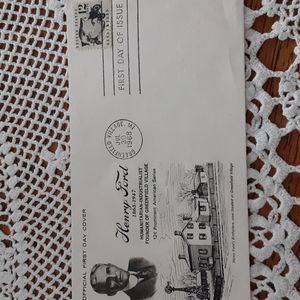 Vintage 1968 Greenfield Village commemorative envelope